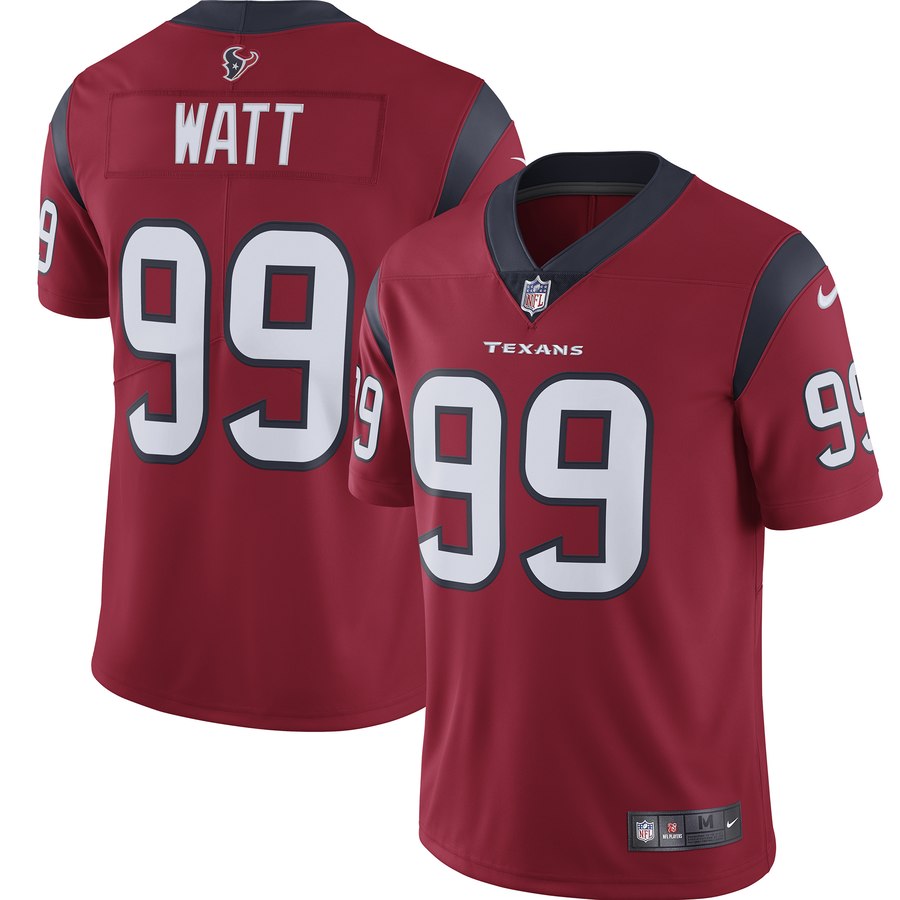 Men's Houston Texans #99 J.J. Watt 2019 Red Vapor Untouchable Limited Stitched NFL Jersey